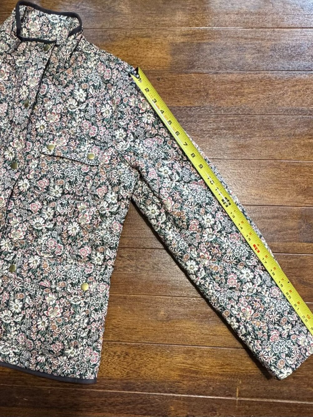 J.Crew Quilted Downtown Field Jacket Liberty Garden Floral Print NWT Womens Med - Picture 7 of 13